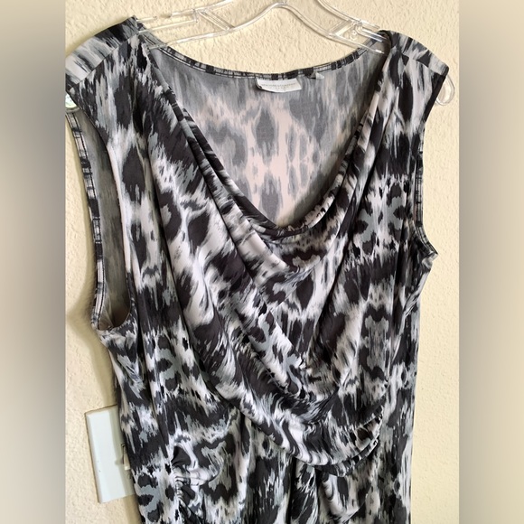 NY&C Stretch Draped Cowl Neck Sleeveless Blouse - Picture 3 of 11